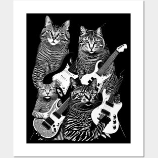 Guitar Cats Posters and Art